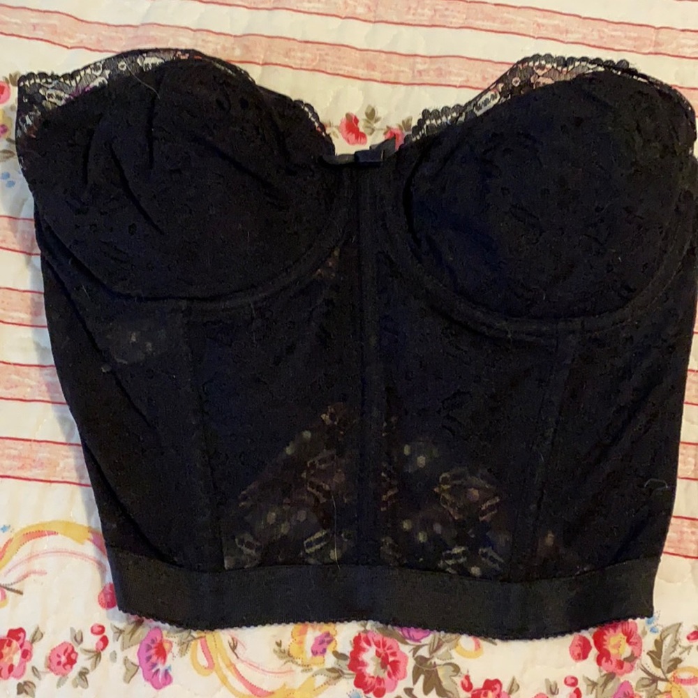 Black Lace Bustier Bra